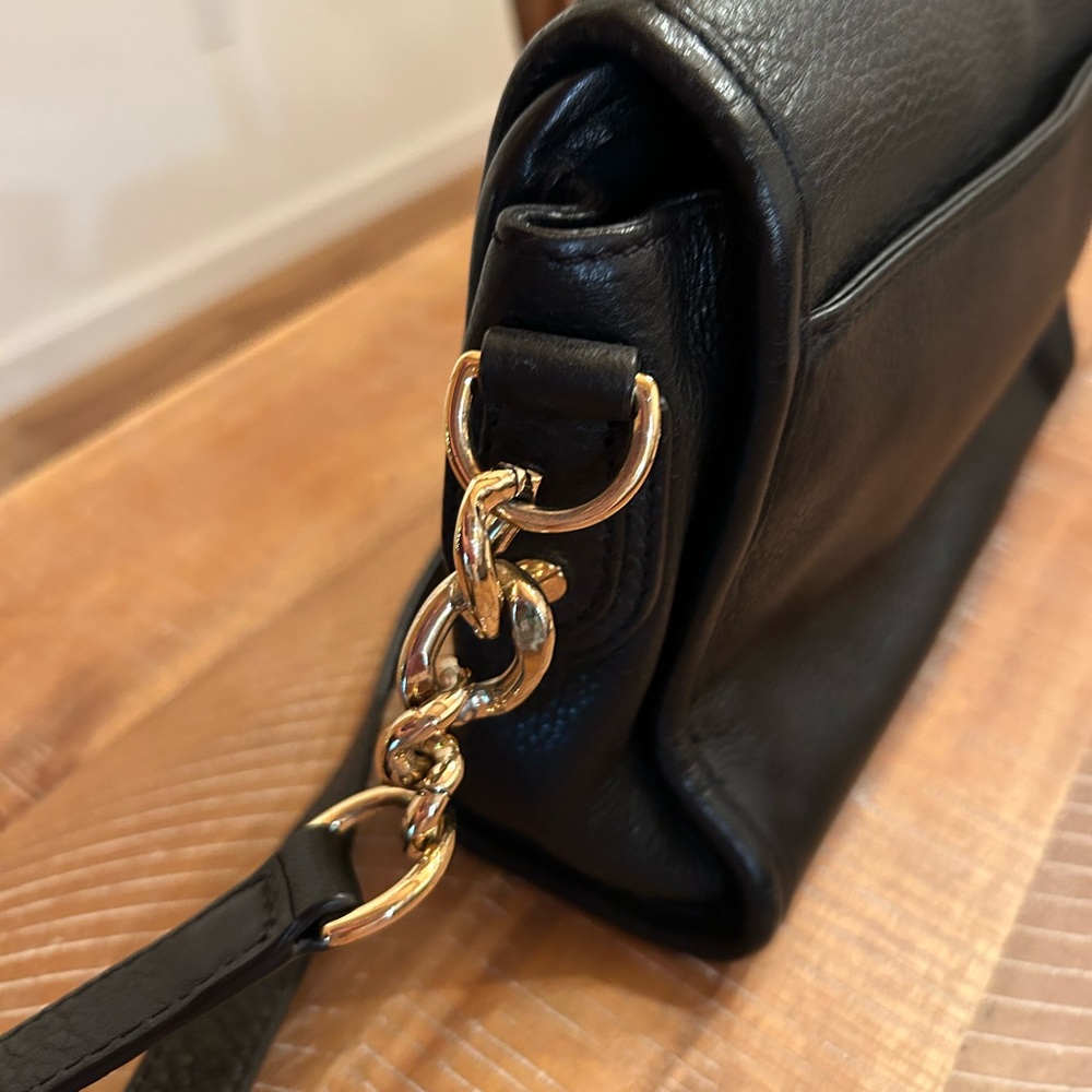 Michael Kors Black Crossbody Bag with Gold Accents - Picture 4 of 9